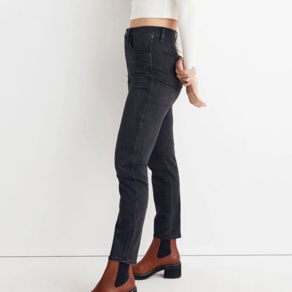 madewell high rise slim straight jeans - Picture 3 of 7